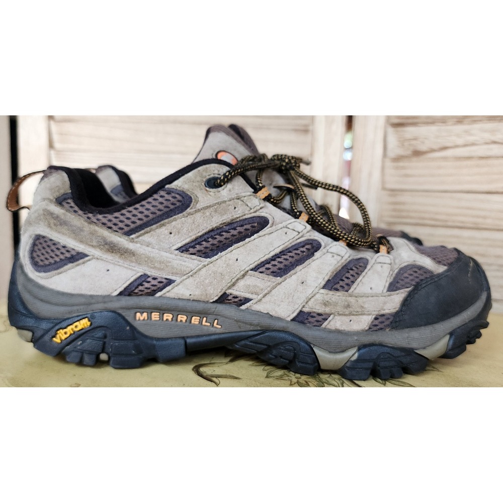 Merrell Sz 11.5 Brown Leather Moab 2 Vent Hiking Shoes J06011 Low Top Utility